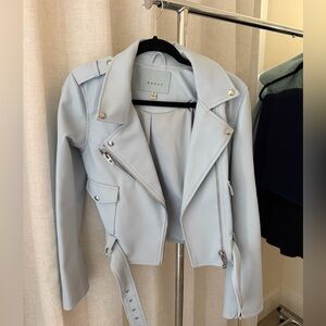 Blank NYC Light Blue Women's Biker Jacket